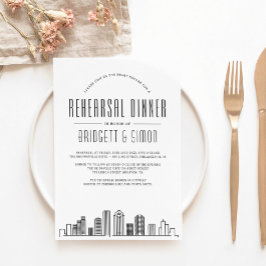 Houston repetitie diner | Skyline Invite Kaart