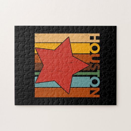 HOUSTON Retro Vintage Legpuzzel (Horizontaal)