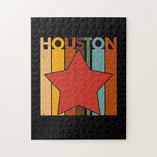 HOUSTON Retro Vintage Legpuzzel (Verticaal)