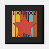HOUSTON Retro Vintage Magneet (Voorkant)
