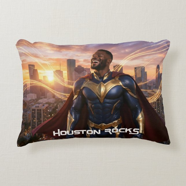 HOUSTON ROCKS - TEXAS ACCENT KUSSEN (Voorkant)