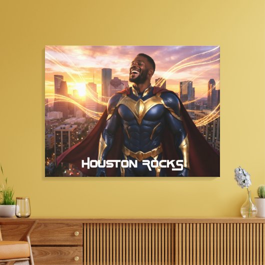 HOUSTON ROCKS - TEXAS CANVAS AFDRUK (Insitu (Woonkamer))