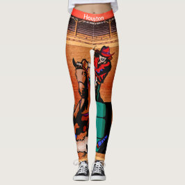 Houston Rodeo Cowgirl Barrel Racing Leggings