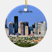 Houston, schilderachtig foto van de stad Texas Keramisch Ornament (Voorkant)