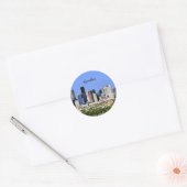 Houston, schilderachtig foto van de stad Texas Ronde Sticker (Envelop)