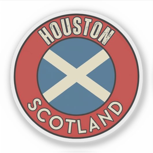Houston, Schotland Sticker (Voorkant)