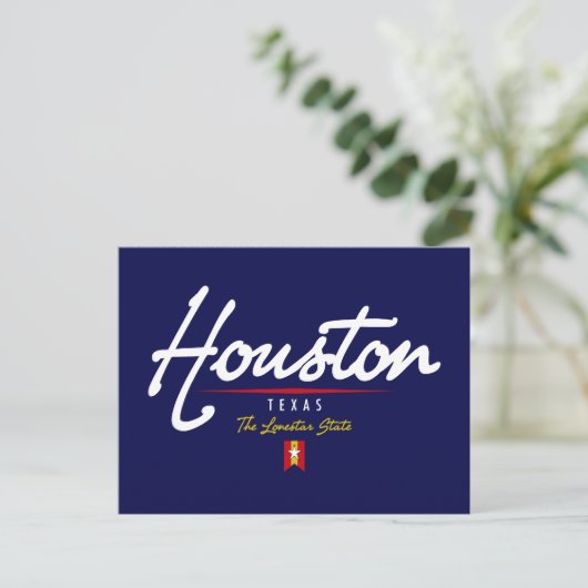 Houston Script Briefkaart (Staand voorkant)