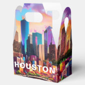 Houston Silhouet Abstracte Kunst Bedankdoosjes (Geopend)