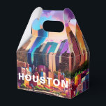 Houston Skyline Abstracte kunst Bedankdoosjes<br><div class="desc">Voeg een modern tintje toe aan uw evenement met deze gunstbox met abstracte skyline-kunst van Houston. Perfect voor bruiloften,  feesten of relatiegeschenken.</div>