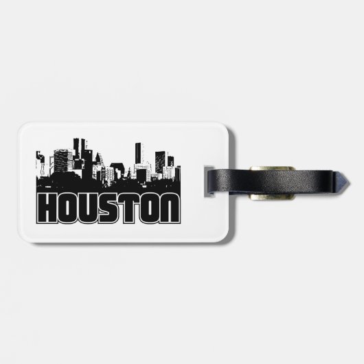 Houston Skyline Bagagelabel (Achterkant horizontaal)