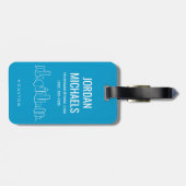 Houston Skyline Bagagelabel (Achterkant horizontaal)