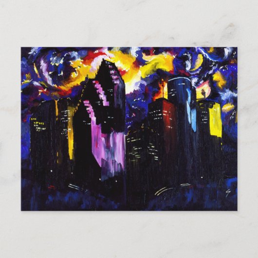 Houston skyline briefkaart (Voorkant)