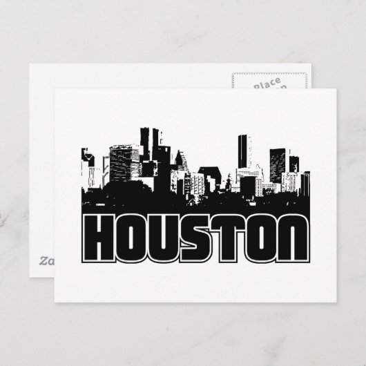 Houston Skyline Briefkaart (Voorkant / Achterkant)