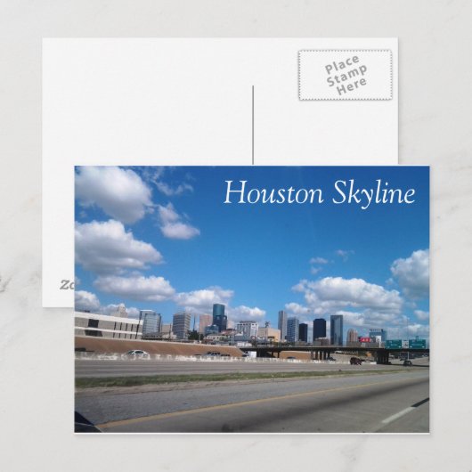 Houston Skyline Briefkaart (Voorkant / Achterkant)