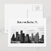 Houston skyline briefkaart (Voorkant / Achterkant)