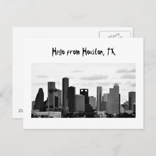 Houston skyline briefkaart (Voorkant / Achterkant)