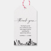 Houston Skyline bruiloft dank u gunst tag Cadeaulabel (Achterkant)