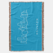 Houston Skyline Deken (Voorkant Verticaal)