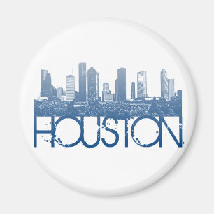 Houston Skyline Design Magneet