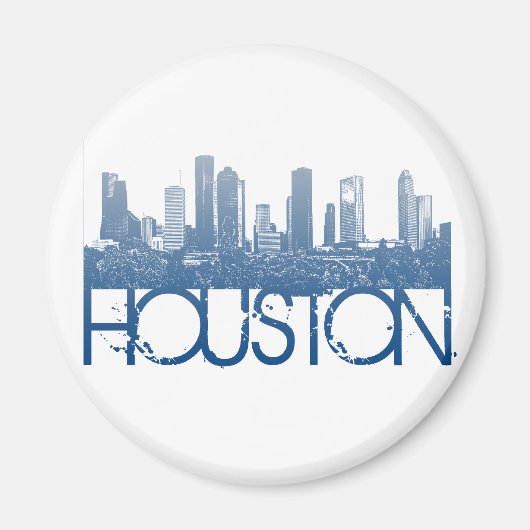 Houston Skyline Design Magneet (Voorkant)