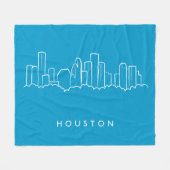 Houston Skyline Fleece Deken (Voorkant (Horizontaal))