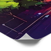 Houston Skyline Graffiti Art Poster (Hoek)