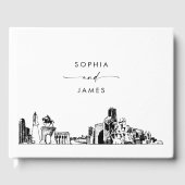 Houston Skyline Huwelijk Gastenboek (Voorkant)