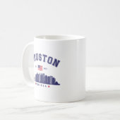 Houston Skyline in Modern Style Koffiemok (Voorkant links)