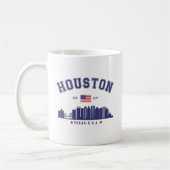 Houston Skyline in Modern Style Koffiemok (Links)