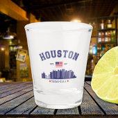 Houston Skyline in Modern Style Shot Glas