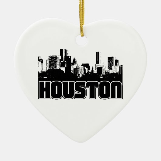 Houston Skyline Keramisch Ornament (Voorkant)