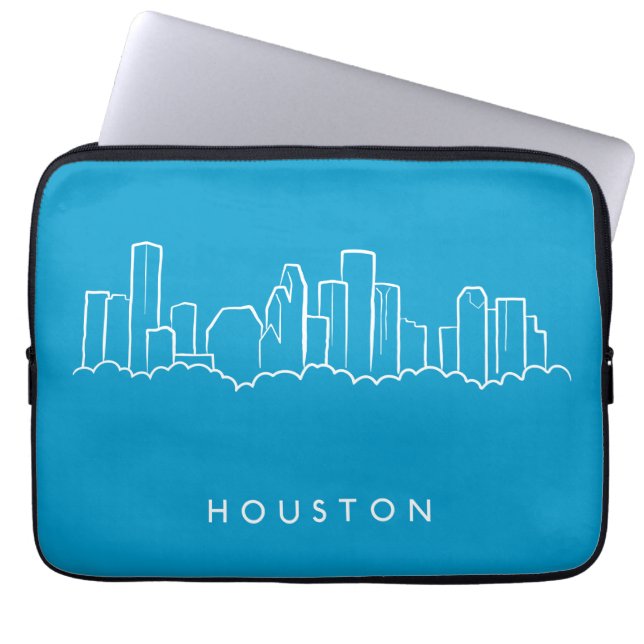 Houston Skyline Laptop Sleeve (Voorkant)