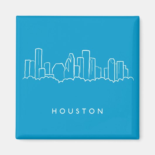 Houston Skyline Magneet (Voorkant)