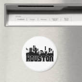 Houston Skyline Magneet (Insitu (Vaatwasser))