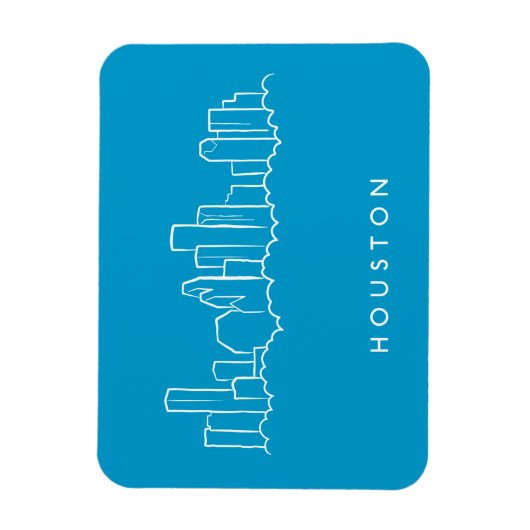 Houston Skyline Magneet (Verticaal)