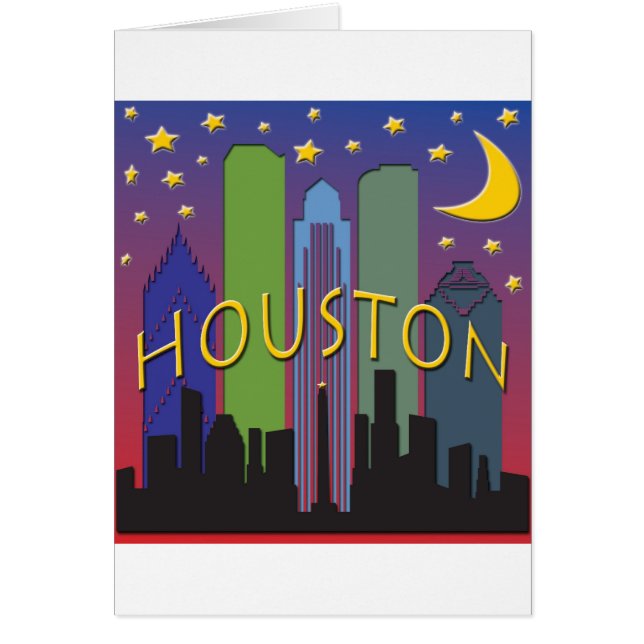 Houston Skyline nachtlife (Voorkant)