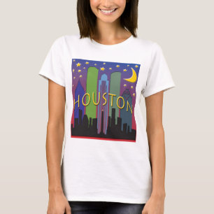 Houston Skyline nachtlife T-shirt