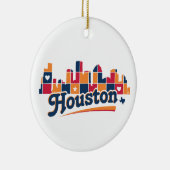 Houston Skyline Patchwork Keramisch Ornament (Rechts)