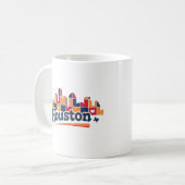 Houston Skyline Patchwork Koffiemok (Voorkant links)