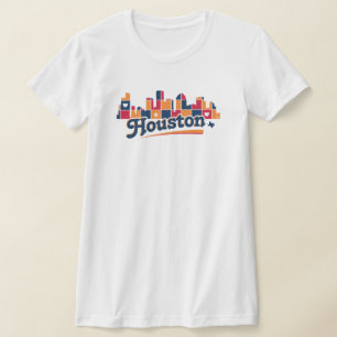 Houston Skyline Patchwork T-shirt