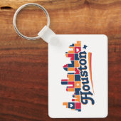 Houston Skyline Patchwork, Texas Sleutelhanger (Voorkant)