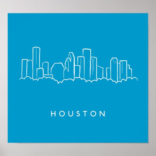 Houston Skyline Poster (Voorkant)