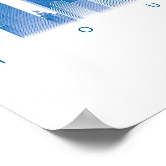 Houston Skyline Poster (Hoek)