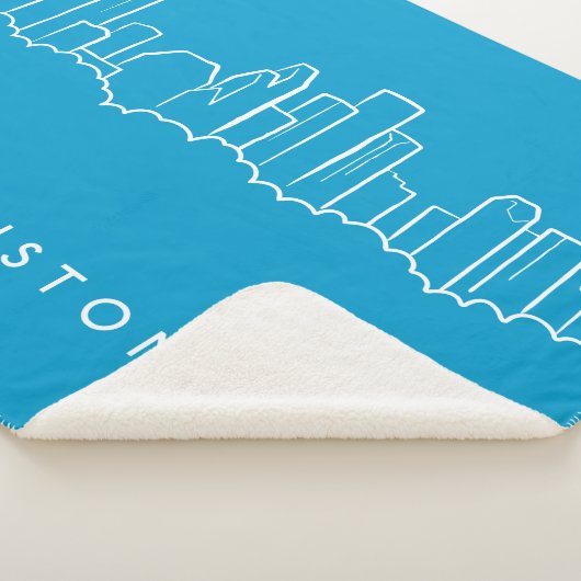 Houston Skyline Sherpa Deken (3/4)