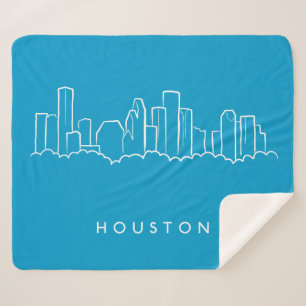 Houston Skyline Sherpa Deken