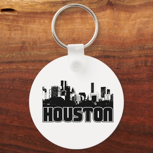 Houston Skyline Sleutelhanger (Voorkant)