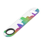 Houston skyline speed flessenopener (Voorkant Gekanteld)