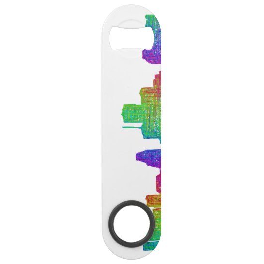 Houston skyline speed flessenopener (Achterkant)