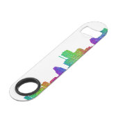 Houston skyline speed flessenopener (Achterkant Gekanteld)