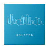 Houston Skyline Tegeltje (Voorkant)